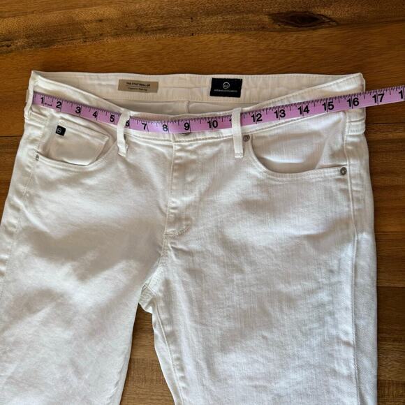 AG The Stilt Roll Up Skinny Jeans White Denim Womens 30 Mid Rise Stretch Classic - Picture 11 of 14